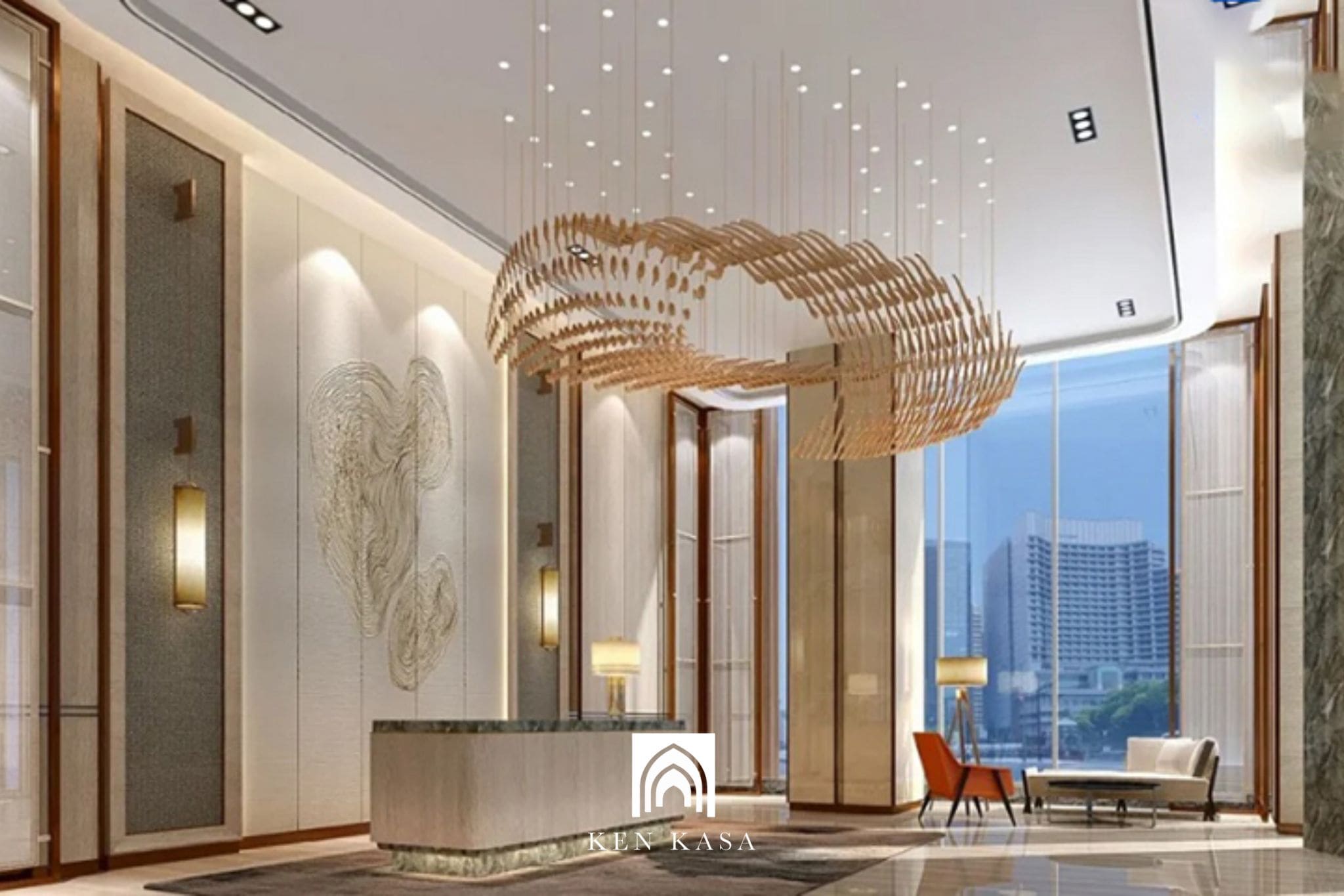 Một số mẫu thiết kế sảnh kh&aacute;ch sạn t&acirc;n cổ điển đẳng cấp, sang trọng 2026